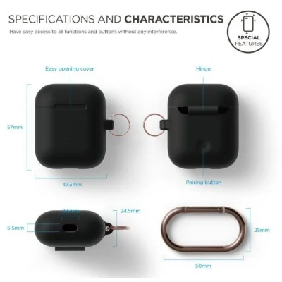 Elago Airpods Case 1 & 2 - Black